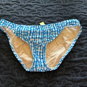 Surfside Supply Blue and White Patterned Bikini Bottom